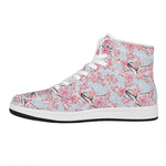 Sakura Flower Cherry Blossom Print High Top Leather Sneakers