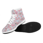 Sakura Flower Cherry Blossom Print High Top Leather Sneakers