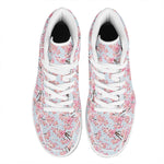 Sakura Flower Cherry Blossom Print High Top Leather Sneakers