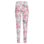 Sakura Flower Cherry Blossom Print High-Waisted Pocket Leggings