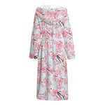 Sakura Flower Cherry Blossom Print Hooded Bathrobe