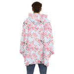 Sakura Flower Cherry Blossom Print Hoodie Blanket