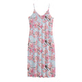 Sakura Flower Cherry Blossom Print Jersey Midi Cami Dress