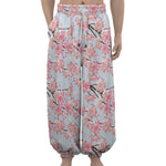 Sakura Flower Cherry Blossom Print Lantern Pants