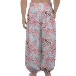 Sakura Flower Cherry Blossom Print Lantern Pants