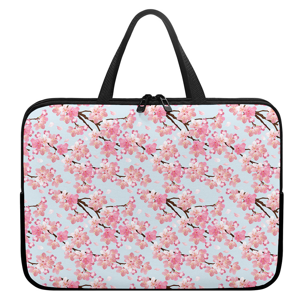 Sakura Flower Cherry Blossom Print Laptop Sleeve With Handle