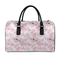 Sakura Flower Cherry Blossom Print Leather Duffel Bag
