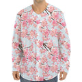Sakura Flower Cherry Blossom Print Long Sleeve Baseball Jersey
