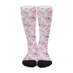 Sakura Flower Cherry Blossom Print Long Socks