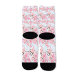 Sakura Flower Cherry Blossom Print Long Socks