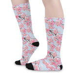 Sakura Flower Cherry Blossom Print Long Socks