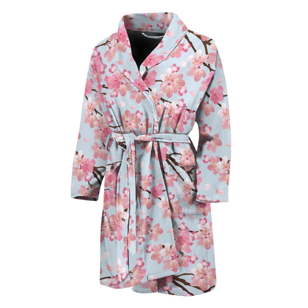 Sakura Flower Cherry Blossom Print Men's Bathrobe