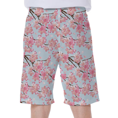 Sakura Flower Cherry Blossom Print Men's Beach Shorts