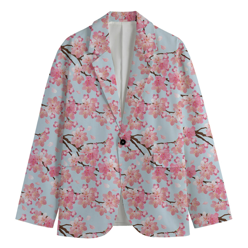 Sakura Flower Cherry Blossom Print Men's Blazer