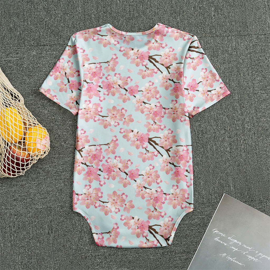Sakura Flower Cherry Blossom Print Men's Bodysuit