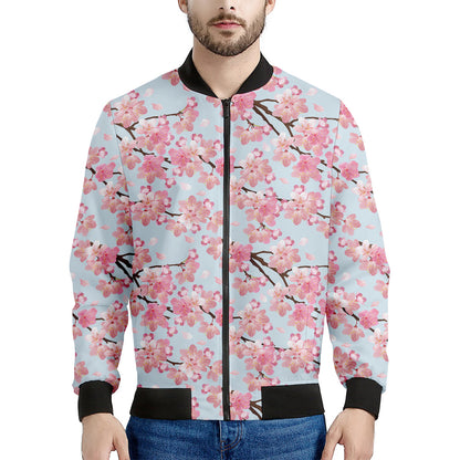Sakura Flower Cherry Blossom Print Men's Bomber Jacket