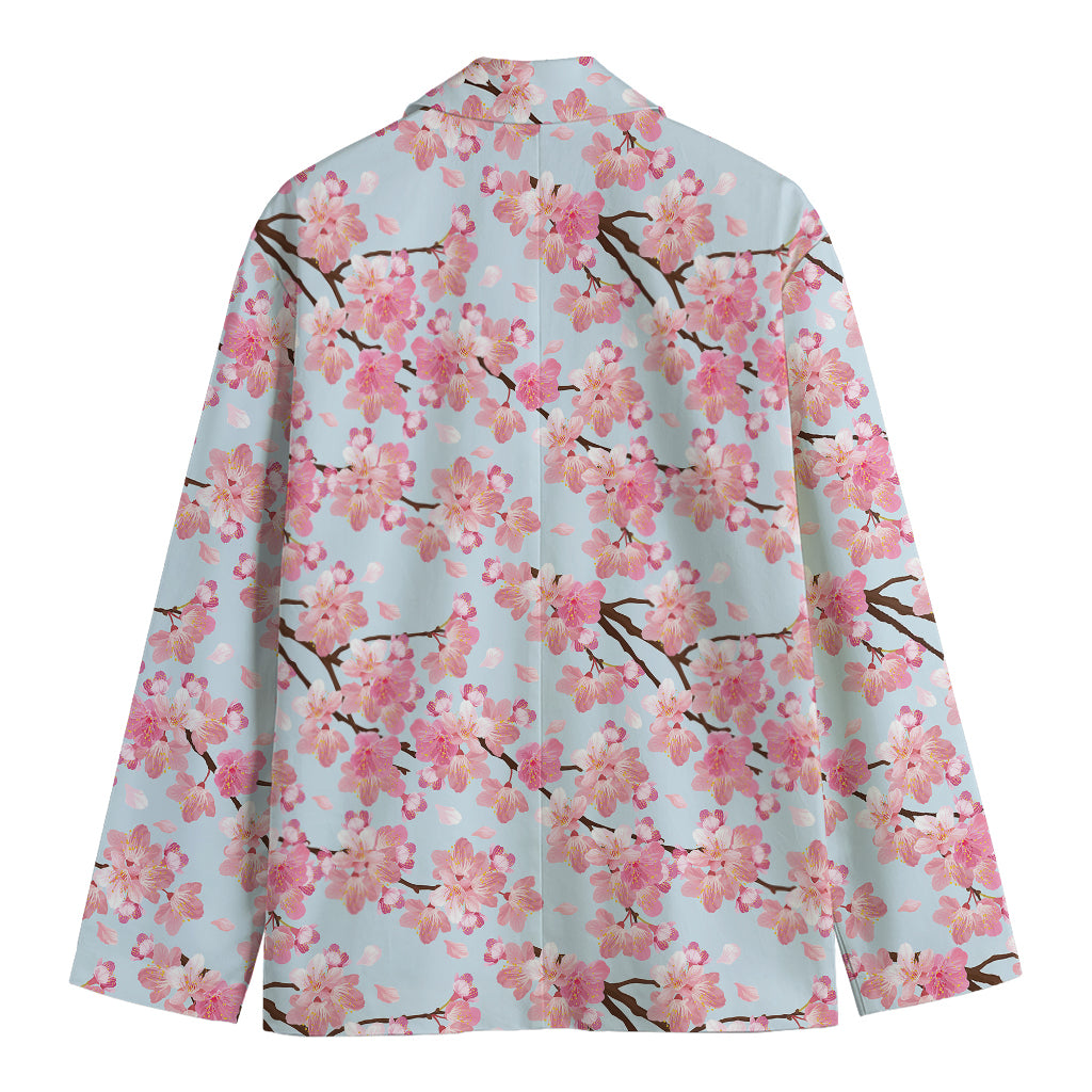 Sakura Flower Cherry Blossom Print Men's Cotton Blazer