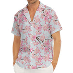 Sakura Flower Cherry Blossom Print Men's Deep V-Neck Shirt