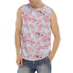 Sakura Flower Cherry Blossom Print Men's Fitness Tank Top