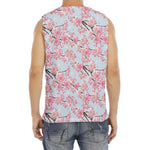 Sakura Flower Cherry Blossom Print Men's Fitness Tank Top