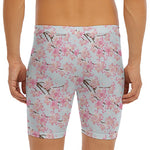 Sakura Flower Cherry Blossom Print Men's Long Boxer Briefs