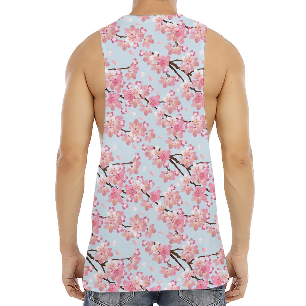 Sakura Flower Cherry Blossom Print Men's Muscle Tank Top
