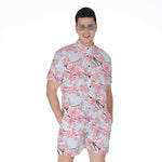Sakura Flower Cherry Blossom Print Men's Rompers