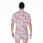 Sakura Flower Cherry Blossom Print Men's Rompers