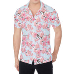 Sakura Flower Cherry Blossom Print Men's Shirt