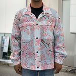Sakura Flower Cherry Blossom Print Men's Shirt Jacket
