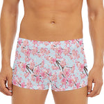 Sakura Flower Cherry Blossom Print Men's Short Boxer Briefs