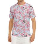 Sakura Flower Cherry Blossom Print Men's Short Sleeve Rash Guard