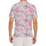 Sakura Flower Cherry Blossom Print Men's Short Sleeve Rash Guard