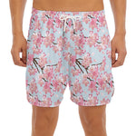 Sakura Flower Cherry Blossom Print Men's Split Running Shorts
