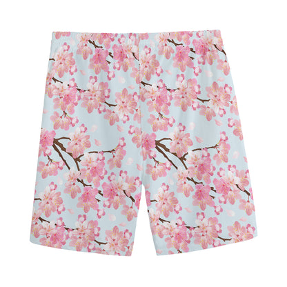 Sakura Flower Cherry Blossom Print Men's Sports Shorts