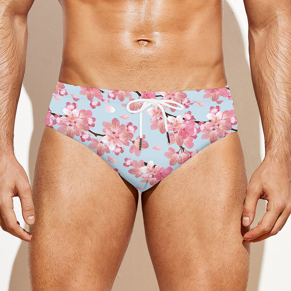 Sakura Flower Cherry Blossom Print Men's Swim Briefs