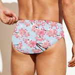 Sakura Flower Cherry Blossom Print Men's Swim Briefs