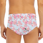 Sakura Flower Cherry Blossom Print Men's Triangle Swim Briefs