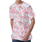 Sakura Flower Cherry Blossom Print Men's Velvet T-Shirt