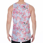 Sakura Flower Cherry Blossom Print Men's Velvet Tank Top