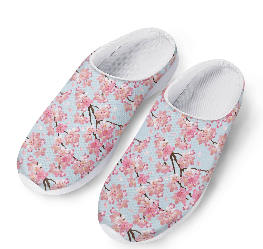Sakura Flower Cherry Blossom Print Mesh Casual Shoes