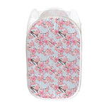 Sakura Flower Cherry Blossom Print Mesh Laundry Hamper