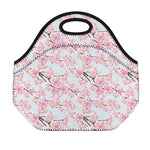 Sakura Flower Cherry Blossom Print Neoprene Lunch Bag