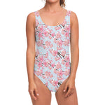 Sakura Flower Cherry Blossom Print One Piece Swimsuit