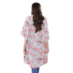 Sakura Flower Cherry Blossom Print Open Front Beach Cover Up