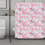 Sakura Flower Cherry Blossom Print Polyester Shower Curtain