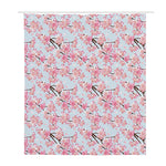 Sakura Flower Cherry Blossom Print Polyester Shower Curtain