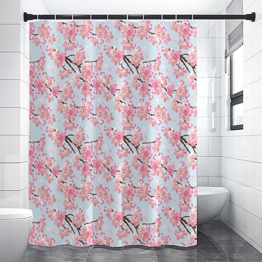 Sakura Flower Cherry Blossom Print Premium Shower Curtain