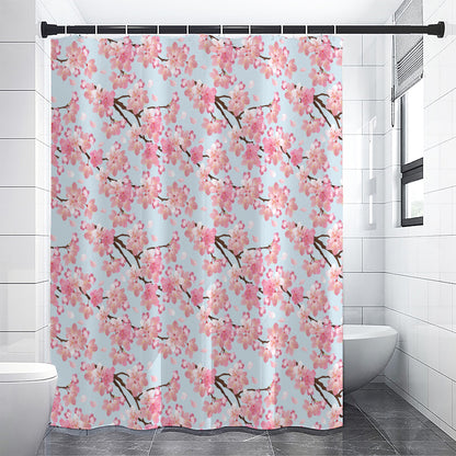 Sakura Flower Cherry Blossom Print Premium Shower Curtain