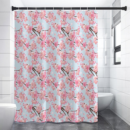 Sakura Flower Cherry Blossom Print Premium Shower Curtain